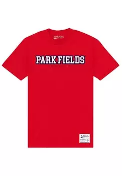 Футболка с принтом PARK FIELDS VARSITY ESTABLISHED Henry Tiger, красный