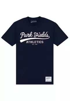 Футболка с принтом PARK FIELDS VARSITY SIXTY ONE Henry Tiger, темно-синий