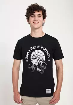 Футболка с принтом PARK FIELDS VINTAGE SOUTH PHILLY PANTHERS Henry Tiger, черный
