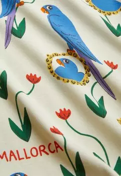 Футболка с принтом Parrots Tee Unisex Mini Rodini, мультиколор