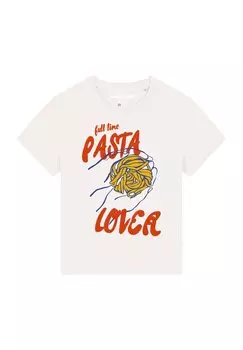 Футболка с принтом PASTA LOVER watapparel, белый