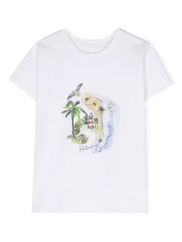Футболка с принтом Patachou, белый