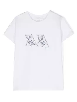 Футболка с принтом Patachou, белый