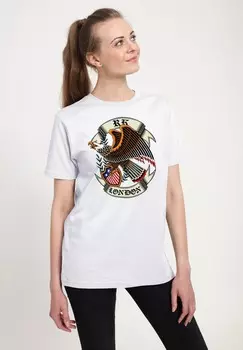 Футболка с принтом PATRIOT Henry Tiger, белый