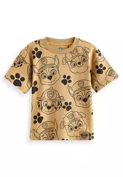 Футболка с принтом PAW PATROL Next, цвет tan brown