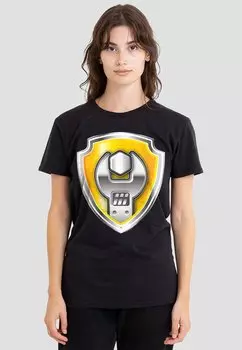 Футболка с принтом PAW PATROL RUBBLE BADGE Cotton Soul, черный