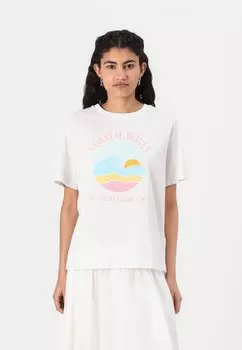 Футболка с принтом PCBANDA TEE Pieces, белый