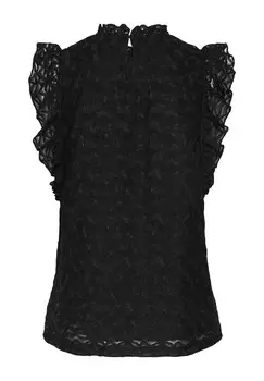 Футболка с принтом PCJOLLINE Pieces, черный