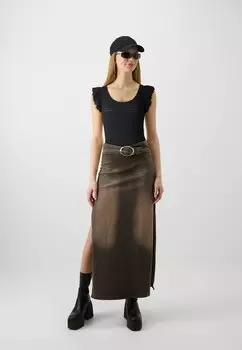 Футболка с принтом Pckelma O Neck Pieces, черная