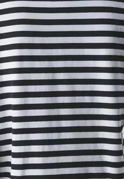 Футболка с принтом Pcria Tee Stripes Pieces, черная/ярко-белая