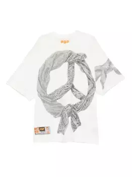 Футболка с принтом PDF, белый