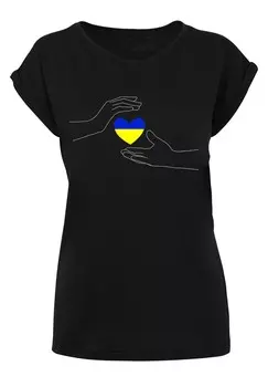 Футболка с принтом Peace 2 Hand Heart Extended Merchcode, черный