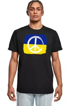 Футболка с принтом PEACE FLAG BASIC ROUND NECK Merchcode, черный