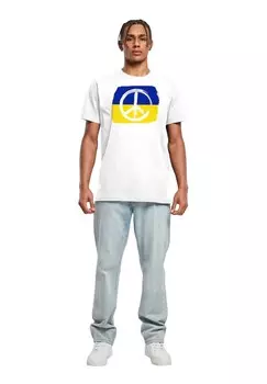 Футболка с принтом PEACE FLAG BASIC ROUND NECK Merchcode, белый