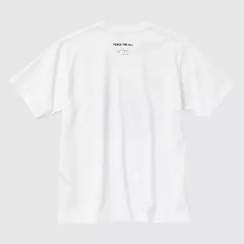Футболка с принтом PEACE FOR ALL (Кристина де Миддел) UNIQLO, белый