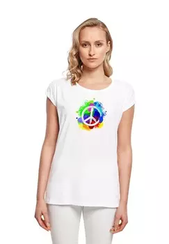 Футболка с принтом PEACE GRAFFITI Merchcode, белый