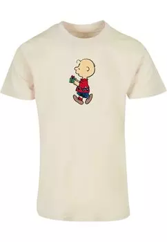 Футболка с принтом PEANUTS CHARLIE S SMALL SURPRISE BASIC Merchcode, цвет sand