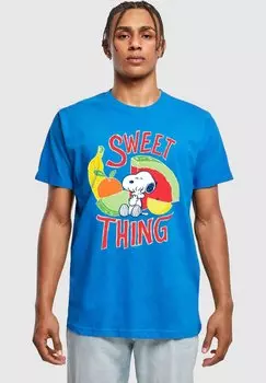Футболка с принтом PEANUTS THING ROUND NECK Merchcode, цвет cobalt blue