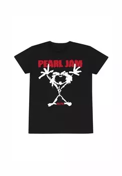 Футболка с принтом PEARL JAM STICKMAN Henry Tiger, черный