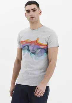 Футболка с принтом PEDRO Solid, цвет light grey melange