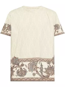 Футболка с принтом пейсли ETRO, нейтральный