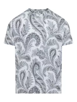 Футболка с принтом пейсли ETRO, серый