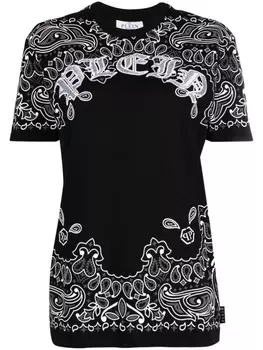 Футболка с принтом пейсли Philipp Plein, черный