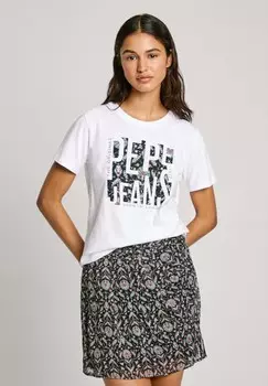 Футболка с принтом Pepe Jeans, белый