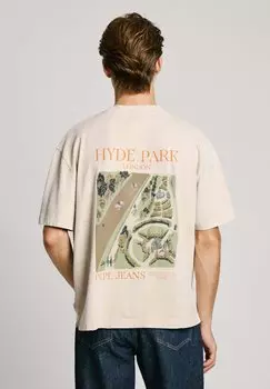 Футболка с принтом Pepe Jeans, бежевый