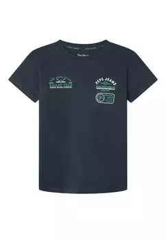 Футболка с принтом Pepe Jeans, цвет dulwich blue