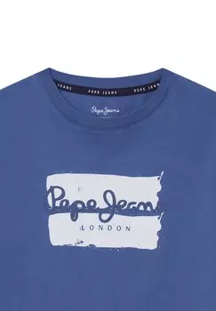 Футболка с принтом Pepe Jeans, синий