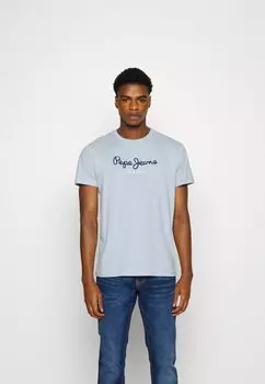 Футболка с принтом Pepe Jeans, светло-синий