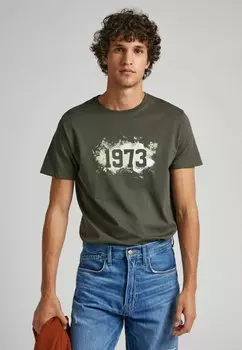 Футболка с принтом Pepe Jeans, зеленый