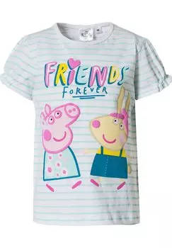 Футболка с принтом Peppa Pig, цвет hellblau wei