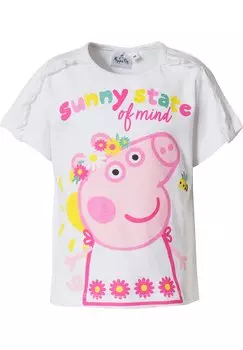 Футболка с принтом Peppa Pig, цвет wei