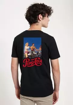 Футболка с принтом PEPSI COLA VINTAGE BIKE Henry Tiger, черный