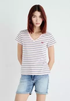 Футболка с принтом PERFECT VNECK Levi's, слоновая кость