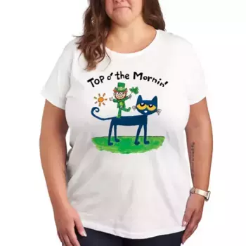 Футболка с принтом "Pete the Cat" и лепреконом "Доброе утро" Licensed Character, белый