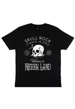 Футболка с принтом PETER PAN WELCOME TO SKULLROCK Disney, черный