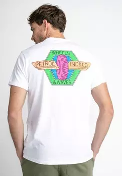 Футболка с принтом Petrol Industries, белый