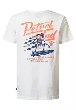 Футболка с принтом Petrol Industries, белый