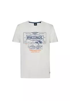 Футболка с принтом Petrol Industries, белый