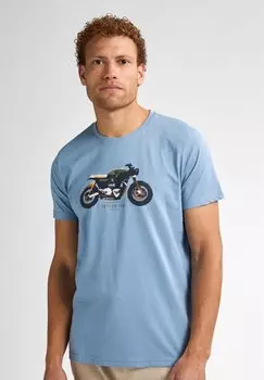 Футболка с принтом Petrol Industries, бирюзовый