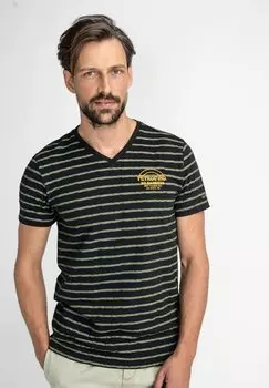 Футболка с принтом Petrol Industries, черный