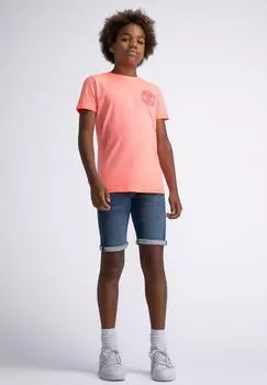 Футболка с принтом Petrol Industries, цвет fiery coral