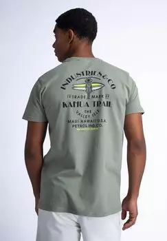 Футболка с принтом Petrol Industries, цвет sage green