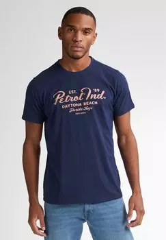 Футболка с принтом Petrol Industries, деним