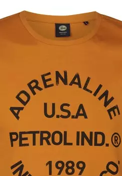 Футболка с принтом Petrol Industries, коричневый