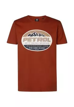 Футболка с принтом Petrol Industries, оранжевый