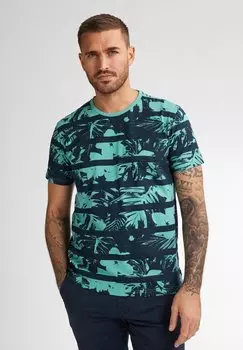 Футболка с принтом Petrol Industries, сине-серый